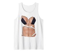 Fake Abs T Shirt Funny Bikini Body Muscle Six Pack 3D Tank Top