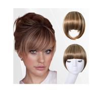 Fake Bangs Clip In Bangs Ash Brown Thick Bangs Fringe with Temples Hairpieces for Women Bangs in Hair Extensions for Daily Wear Bangs Hair Clip Extensions(NLH1007-5)