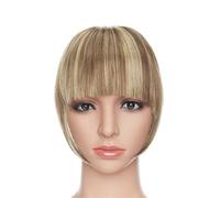 Fake Bangs Fake Bangs Synthetic Blunt Bang Clip in Hair Extension Women Blunts Fringe Hair Black Brown Bangs 2 Clips Bangs Hair Clip Extensions(F10 86)