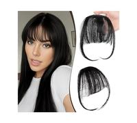 Fake Bangs Synthetic Air Bangs Styling Tools Clip In Hair Extension Fake Invisible Fringe Natural Black Brown Bangs Hair Accessories Bangs Hair Clip Extensions(K18-2)