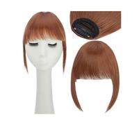 Fake Bangs Synthetic Fake Blunt Air Bangs Clip in Hair Extensions Clip in French Bangs Straight Fringe False Hairpiece for Women Bangs Hair Clip Extensions(30)
