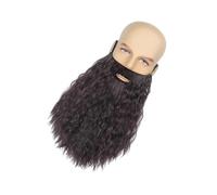 Fake Beard Costume Long Curly Wizard Beard With Elastic Band Novelty Facials Hair For Easter Halloween Cosplay Costume Halloween Fake Beard