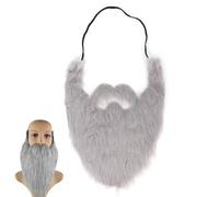 Fake Beard, Men's Long Grey Wig Costume Facial False Beard Male Fake Whiskers Cosplay Wizard Sorcerer Prophet Wig for Christmas Halloween Party Supplies