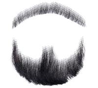 Fake Beard, Realistic Goatee Facial Hair, Invisible False Beards, Costume Fake Beards for Hallowee Drama Cosplay (Style 1) Black