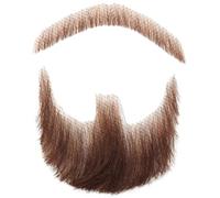 Fake Beard, Realistic Goatee Facial Hair, Invisible False Beards, Costume Fake Beards for Hallowee Drama Cosplay (Style 2) Brown