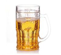Fake Beer Glasses, 400ml Double Layer Funny Beer Stein, Fake Double Fake Beers Mug with Mezzanine, Realistic Prank Cup for Bars Beverages (1Pcs)