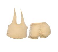 Fake Belly and Butt Men Santa Accessory Old Lady Big Booty Funny Fake Padded Big Belly Stuffer for Halloween Cosplay