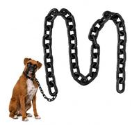 Fake Big Dog Chain Leash, Fake & Funny Plastic Material,Imitates Iron Chains, that Looks Like a Huge Chain for Small Dogs Cats Puppies Only, Chihuahua Teddy Poodle Papillon (Black-S)