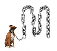 Fake Big Dog Chain Leash, Fake & Funny Plastic Material,Imitates Iron Chains, that Looks Like a Huge Chain for Small Dogs Cats Puppies Only, Chihuahua Teddy Poodle Papillon (Silver-S)