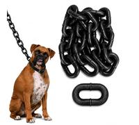 Fake Big Dog Chain Leash, Fake & Funny Plastic Material,Imitates Iron Chains, that Looks Like a Huge Chain for Small Dogs Cats Puppies Only, Chihuahua Teddy Poodle Papillon (Black-L)
