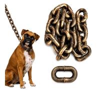 Fake Big Dog Chain Leash, Fake & Funny Plastic Material,Imitates Iron Chains, that Looks Like a Huge Chain for Small Dogs Cats Puppies Only, Chihuahua Teddy Poodle Papillon (Copper-L)