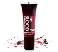 Fake Blood with Applicator by Moon Terror | 10ml | SFX Make up for Halloween Vampire Zombie Theatre Stage | Special Effects Make up