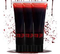 Fake Blood 29.5ml - Pack of 3 Halloween SFX Horror Make up for Vampire Zombie Theatre Special Effects Realistic Fake Blood Makeup for Halloween
