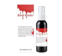 Fake Blood, 60ml Halloween Fake Blood Spray, Blood Splatter Fake Blood Washable Red Fake Blood Liquid, Fake Blood for Clothes and Zombie Vampire Clowns Costume Cosplay Makeup
