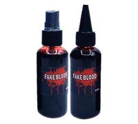 Fake Blood for Halloween | 60ml Cut Flesh Wound Fake Blood Washable - Long-Lasting Effect Halloween Cosplay Accessories for Carnival Horror Theme Party Escape Room Theatre Performance