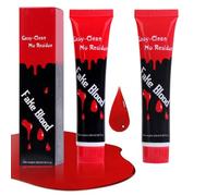 Fake Blood for Halloween Makeup, Fake Blood Washable for Scar Wounds, Halloween Blood for Cosplay SFX Zombie Vampire Makeup, 28ml (56 ml (2pcs))
