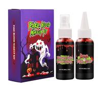 Fake Blood Kits, Theatrical Blood Effects, Zombie Costume Makeup, Party Blood Accessories, Halloween Makeup , Dramatic Makeup Effects, Realistic , Fake Blood For Cosplay, Hall