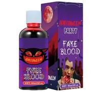Fake Blood Makeup Tool, Realistic Vampire Trick Fake Plasma, 60ml Prank Artificial Liquid Spoof Washable Fake Blood, Quick Cleanup, Film And Television Cosplay Props For Halloween Costume Parties