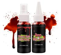 Fake Blood Spray,2X Stage Blood - Washable Blood for Clothes, Zombie Bride, Vampire and Scary Makeup & Dress Up