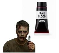 Fake Blood Tube 28ml | Red Halloween Fake Blood for Vampire & Zombie SFX Makeup | Horror Special Effects for Face, Body, Clothes & Fancy Dress (28 ml Tube, 24, count)