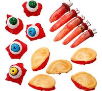 Fake Body Parts, Fake Body Parts 15 Pieces Ears Fingers Eyes Severed Bloody Body Parts Halloween Props Decorations