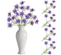 Fake Bouquet Artificial Flowers Purple - Faux Plant Floral Arrangement for Table Centerpieces Home 5328