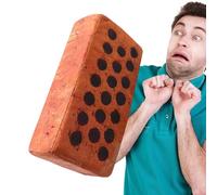 Fake Brick Sponge Toy - 25x12.6x7cm Soft Prop, Sponge Simulation Brick Cushion, Realistic Prank Toy with Lightweight Safe Design | Funny Novelty Pillow for Tricks Decoration Parties and Home Decor
