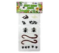 Fake Bugs & Insects Prank Novelty Life Like Plastic Creepy Crawly Toy Joke Trick Adult Halloween Decorations (Creepy Crawly Pack 3)