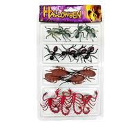 Fake Bugs & Insects Prank Novelty Life Like Plastic Creepy Crawly Toy Joke Trick Halloween Decorations (Creepy Crawly Pack 9)