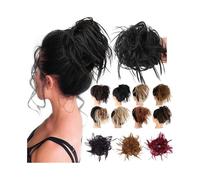 Fake Bun Synthetic Hair Bun Extensions Messy Curly Elastic Scrunchies Hairpieces Women(33)