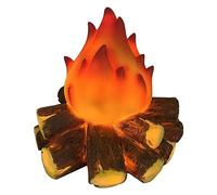 Fake Campfire Faux Fireplace Logs Realistic Battery Powered Flameless Fake Fire Flame for Halloween Christmas Camping Party Decorations Style1 Resin Ornament lamp