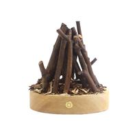 Fake Campfire Night Light - 3D LED Fake Fire Pit, Firewood Lamp, Small Electric Faux Fireplace, Creates Warm Ambience, Seasonal Accents, Decorative Glowing Base For Bedroom Living Room