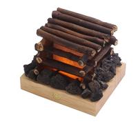 Fake Campfire Night Light - 3D LED Fake Fire Pit, Firewood Lamp, Small Electric Faux Fireplace, Creates Warm Ambience, Seasonal Accents, Decorative Glowing Base For Bedroom Living Room