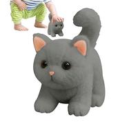 Fake Cat - Walking Plush Pet Toy for Realistic Tail Wagging Action, Eyes with Purring Sound Soft Fabric Function, Robot Kitten for Children, Boys, Girls