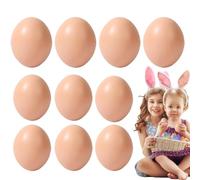 Fake Chicken Eggs - Funny Painting Egg Set,10x Easter Basket Fillers, Simulation Coloring Toys for Painting, Decorating, Crafting