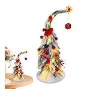 Fake Christmas Tree,35 Centimeter Curve Miniature Table Decoration | Small Christmas Tree with LED Lights - Suitable For Indoor Home Office Apartment Desk Fireplace And