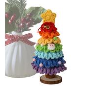 Fake Christmas Tree - 7-Layer Hand Knitted Christmas Tree in Gradient Colors - Ornaments Mini for Holiday Carnival Party Office Fireplace Indoor Apartment Home Car Porch