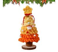Fake Christmas Tree,7-Layer Hand Knitted Christmas Tree in Gradient Colors | Ornaments Mini for Holiday Carnival Party Office Fireplace Indoor Apartment Home Car Porch