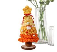 Fake Christmas Tree,7-Layer Handmade Crochet Gradient Colorful Tree | Mini Tabletop Car Ornaments for Home Fireplace Apartment Office Corner Indoor Porch Carnival Mothers Day