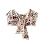 Fake Collar Detachable 1 Piece Silk Scarf Lace Up Shawl Shoulder Fake Collar With Shirt Decoration Over The Shoulder I