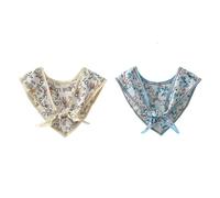 Fake Collar Detachable 2 Pieces Of Silk Scarf Lace Up Shawl With A Fake Collar On The Outside Shirt Decoration Shoulder Pads Neck Scarves Shoulders C
