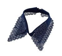 Fake Collar Detachable Blouse False Collar Half Shirts Collar Decorative Dickey Little Top Elegant for Women Girls, Navy Blue, 8-20