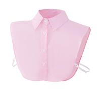 Fake Collar Detachable Dickey Collar Faux False Collar Blouse Half Shirt Collars Tops for Women Daily Graduation Halloween, Pink, One Size