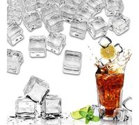 Fake Crushed Square Ice Cubes Artificial Acrylic Crystal Rocks Diamonds for Vase Fillers,Table Scatter, Party Favor, Wedding Decoration, Photography Props, Food Display, DIY Crafts (square-15MM)