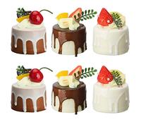Fake Cupcake Model, Realistic Artificial Simulation Cake Dessert Faux Fruit Cakes Bread for Home Kitchen Staging Party Dessert Photography Props(6.3x6.3cm/2.5x2.5inch)
