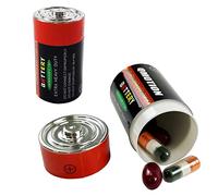 Fake D Battery Safe - (2 Pack) Realistic Looking Batteries for Hiding Money Jewelry Cash Small Valuables | Hidden Stash Secret Storage Safe Vault Diversion Safes Hide Stuff Container (Generic)