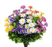 Fake Daisy Flowers - Artificial Daisy Flowers for Outdoors | UV Resistant Realistic Fake Bouquet, Table Centerpieces Decorations for Porch Parties Weddings