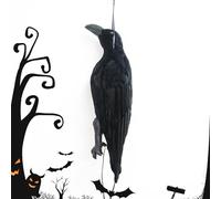 Fake Dead Crow | Spooky Garden Decoration Hunting Bait Crow - Gothic Halloween Props for Haunted House Porch Yard Garden Terraces