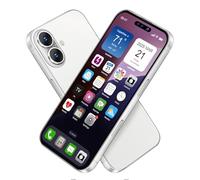 Fake Display Toy Mobile Phone Metallic Model Replica Not Working 1:1 Phone for Phone 16 Toy Fake Mobile Phone, 16 Color White Screen