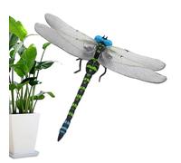 Fake Dragonfly - Realistic Artificial Dragonfly Figurine | Simulation Decor | 12cm Wingspan, PVC Material, Fly, Hanging Or Placed, For Garden Outdoor Decor, Stroller Accesso
